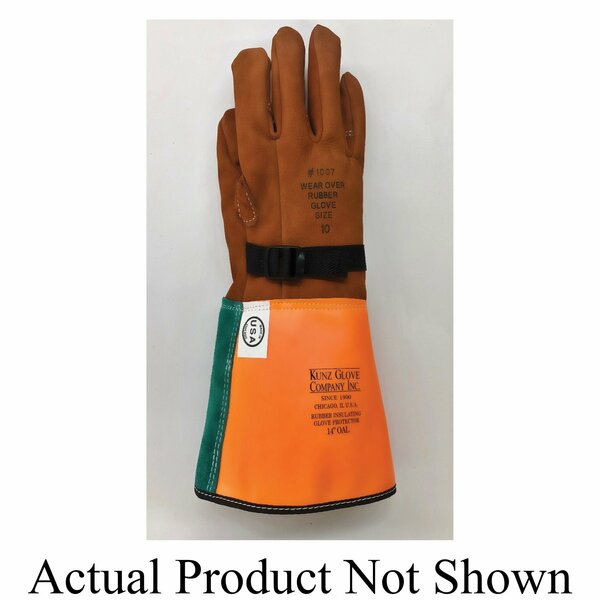 National Safety Apparel - Kunz Glove Primary Voltage Electrical Leather Protector, , SZ 9, Cowhide Leather Palm 1007-6-9
